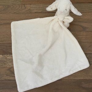 Jellycat White Bunny Baby Stuffed Animal Lovey Security Blanket